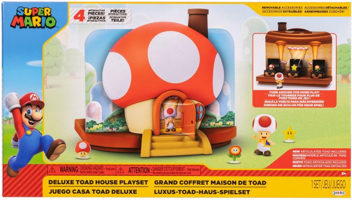Super Mario 2.5in Deluxe Toad House Playset - Zappies