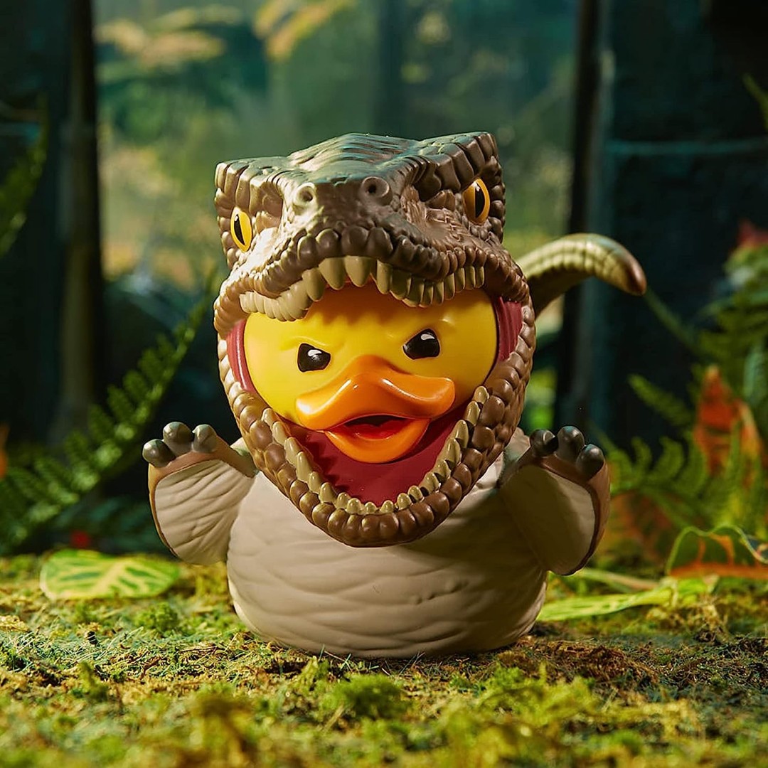 TUBBZ Jurassic Park &ndash; Velociraptor Beta In Versione Paperella Di Gomma Da Collezione
