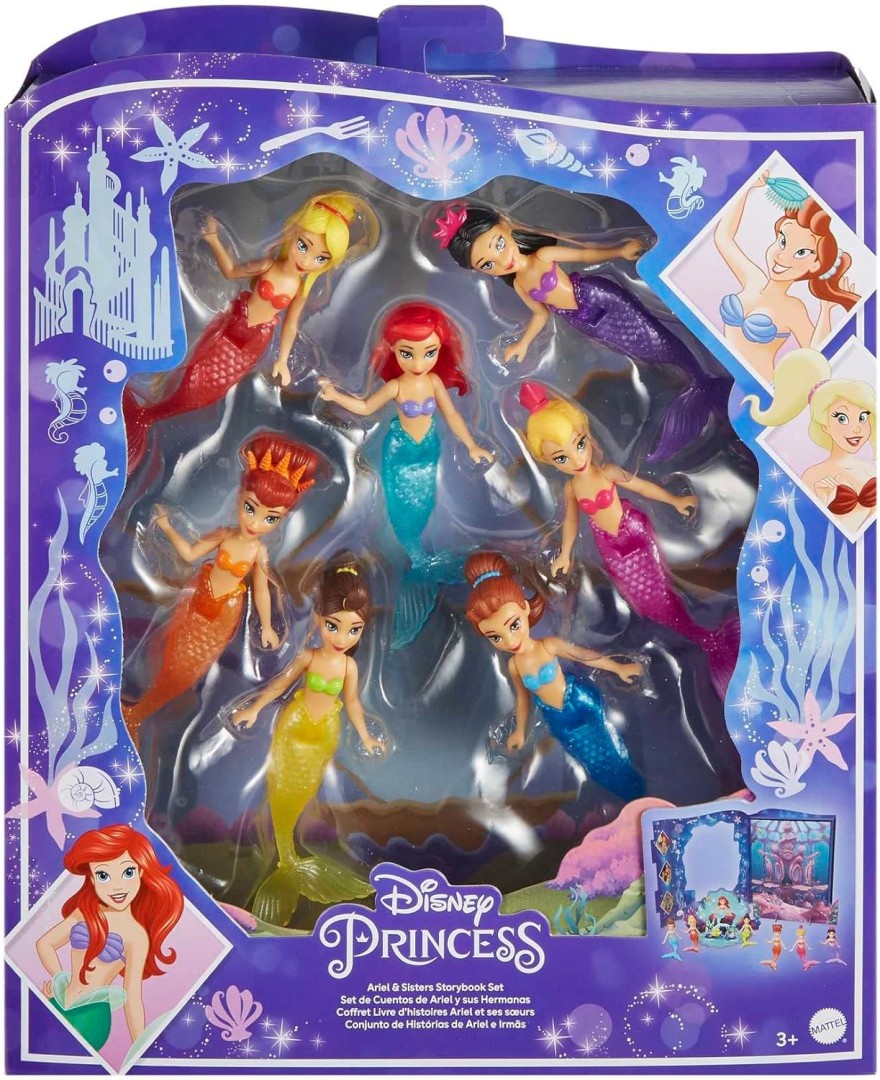 Disney Princess Ariel And Sisters Storybook Set - Zappies