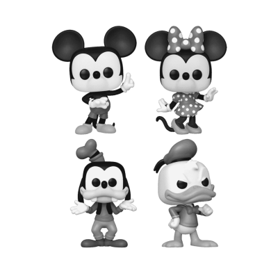 73787 Disney MickeyandFriends B amp W POP 4PK SCE GLAM 1 