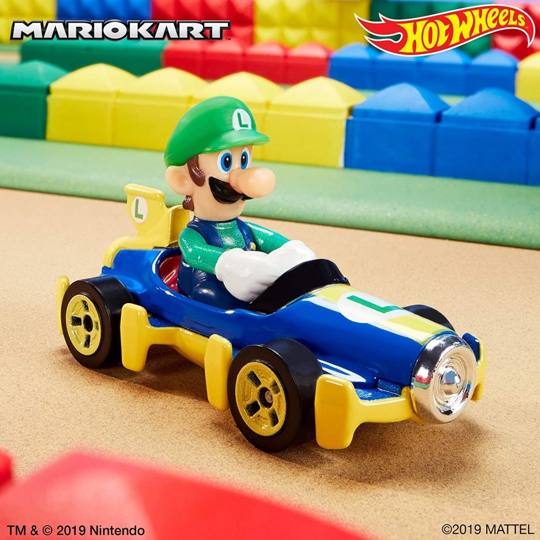 Hot Wheels Mario Kart Luigi Die Cast 1 64 Zappies