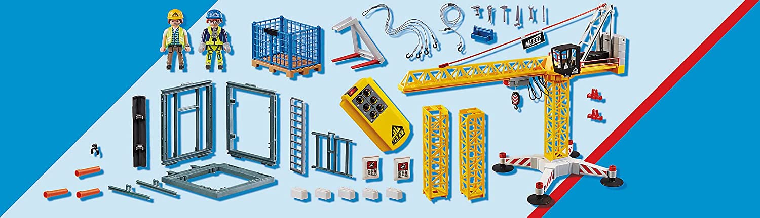 Playmobil 70441 Crane With Building Section Zappies