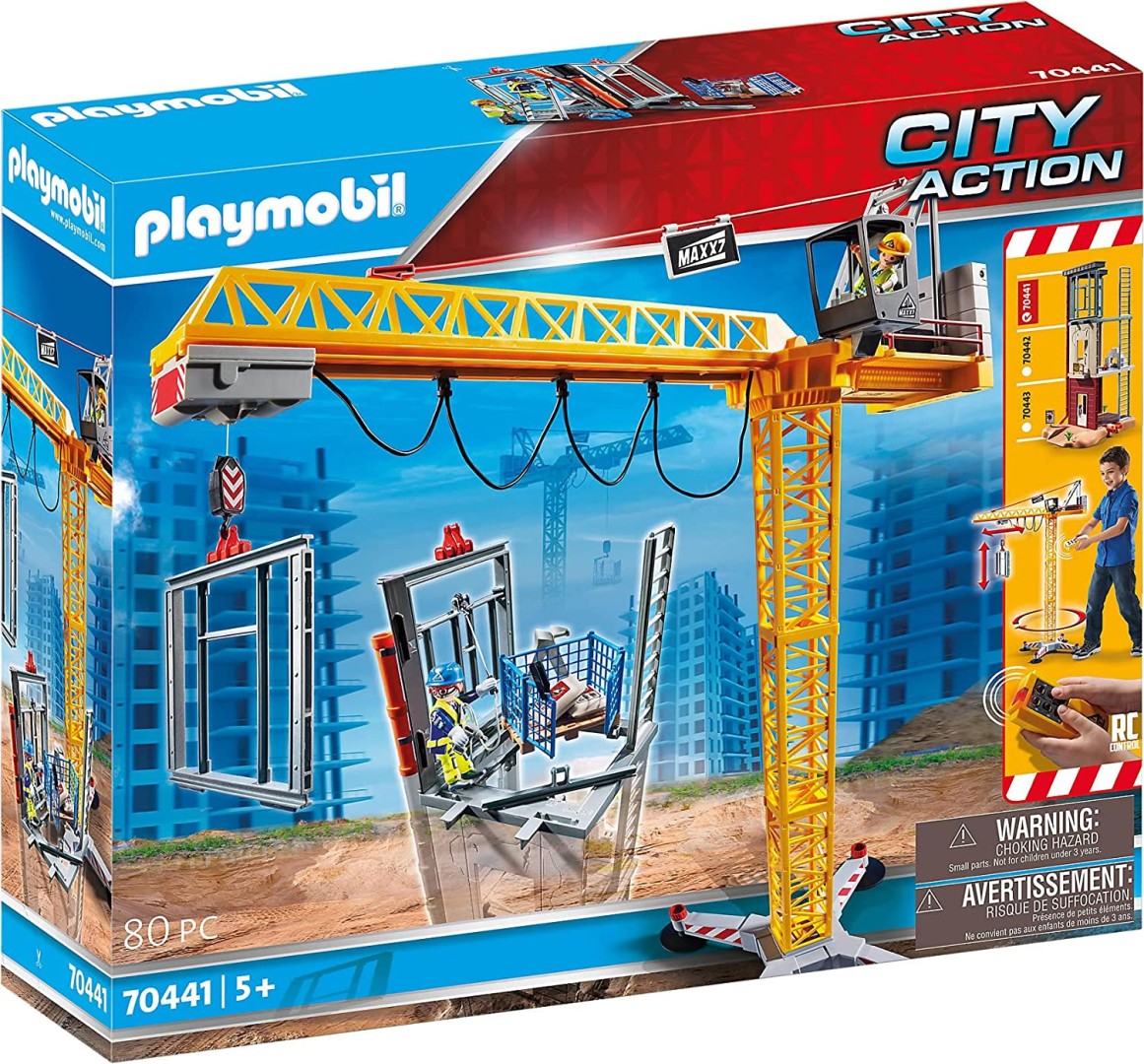 Playmobil 70441 Crane With Building Section - Zappies