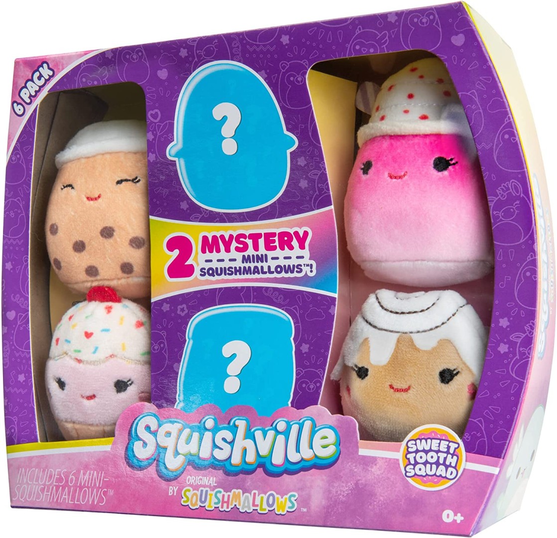 Squishville by Original Squishmallows Sweet Tooth Squad 2-inch Collectable  Plush Toys for Kids Ages 3 and up 