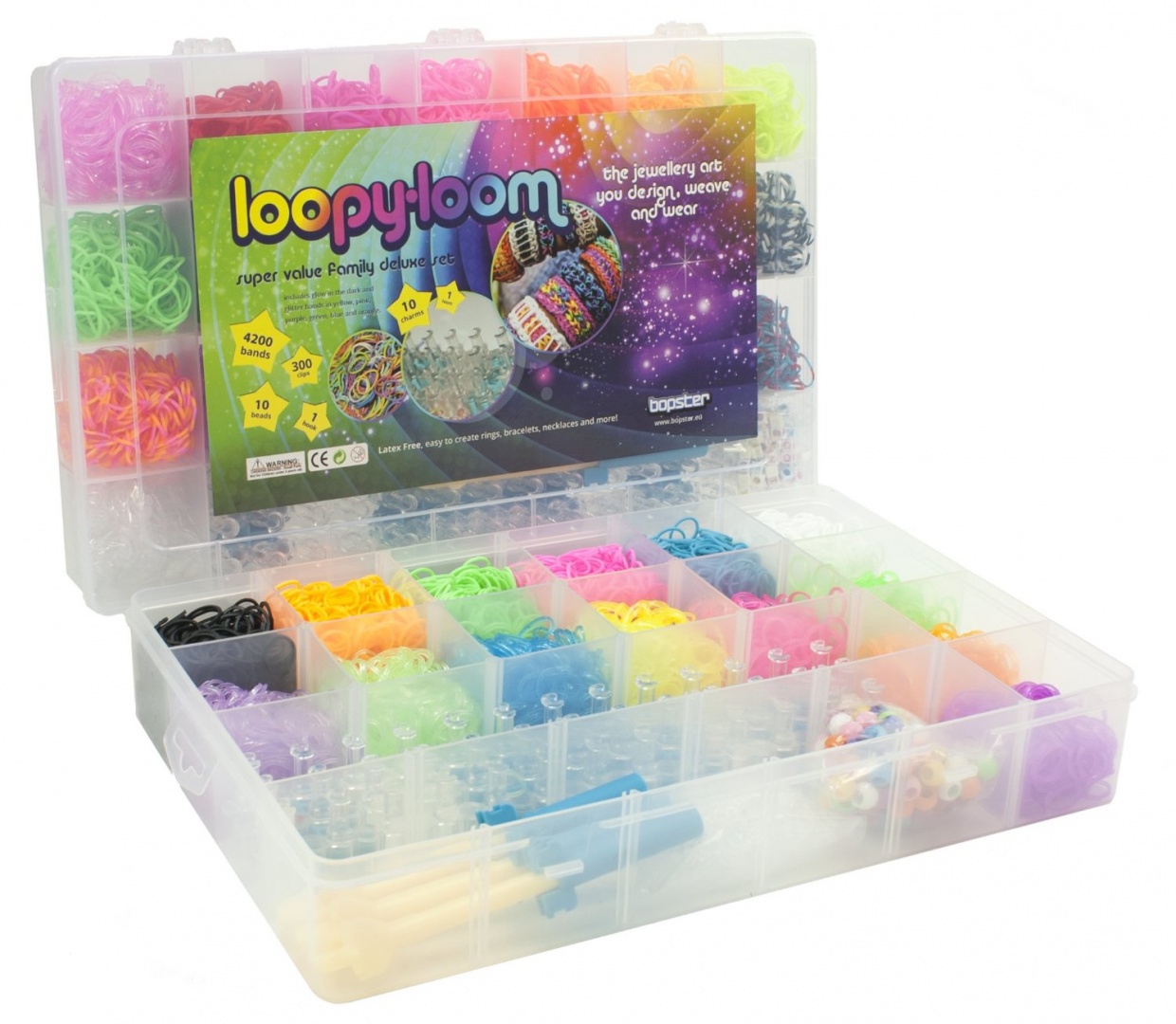 Loopy Loom 4200 Band 50 Letters 10 Beads Set - Zappies